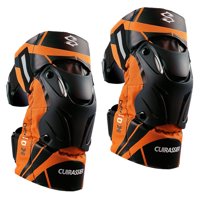 Magideal - 2X K01-3 Rodilleras Para Motocicleta, De Protección Resistente Golpes Apto Para Carreras De Motocross A Prueba De Humedad Reflectante , Naranja Naranja Reflectante