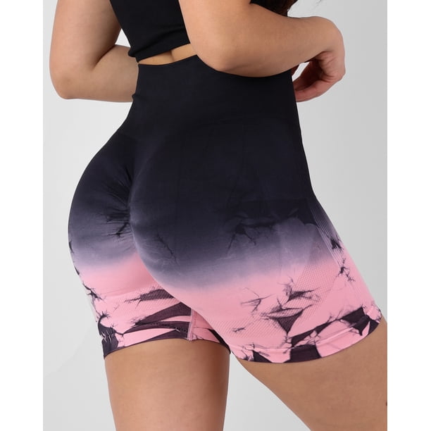 Calza Corta Mujer Tie Dye Degrade Efecto Push Up