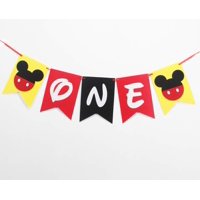 Guirnalda De Fieltro Hongkai Para Primer Cumpleaños Con Diseño De Ratón