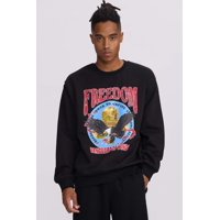 Fashionspark - Polerón Hombre Central Print Negro