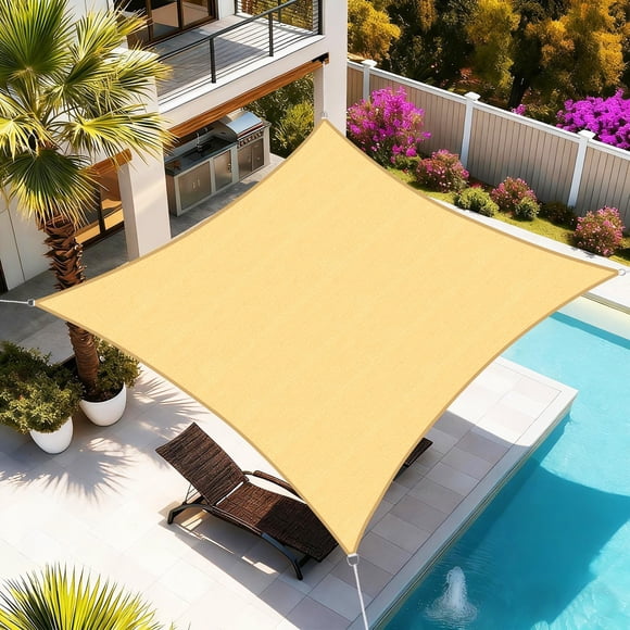 Malla sombra rectangular color arena Artpuch 4.9 x 6 m, 185 GSM