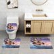 thumbnail image 2 of Moana 2 Juego de 3 alfombras de baño de coral fleece: tapete de baño + alfombra de inodoro en forma de U + funda de tapa de inodoro en forma de O, 2 of 6