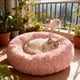 thumbnail image 3 of Cama Antiestrés Felpa para Mascotas Perros Gatos 50cm Rosado, 3 of 8