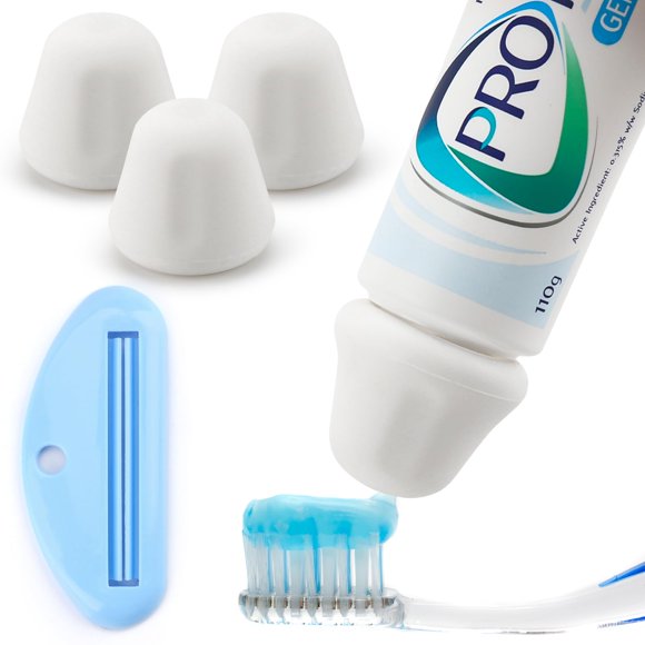 Tapas para pasta de dientes Tilcare 19 mm pack de 3, BPA libre