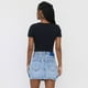 thumbnail image 2 of Polera Mujer Manga Corta Crop Cotton Spx Negro Corona, 2 of 5
