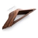 thumbnail image 1 of Pack 3 Perchas Colgadores Ganchos De Madera Ropa Perchero vino, 1 of 2