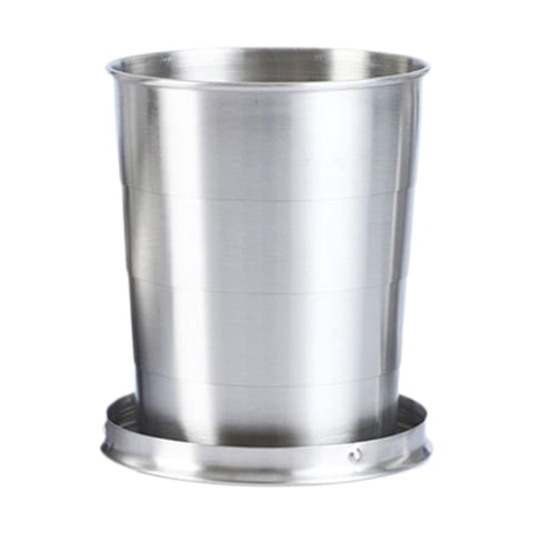 Magideal - Vaso De Metal, Vaso Plegable, Vaso Telescópico, Vaso Plegable Reutilizable Sólido, Vaso De Acero Inoxidable Para Agua, Senderismo, Actividades Al Aire 250 Ml 78 Cm X 88 Cm