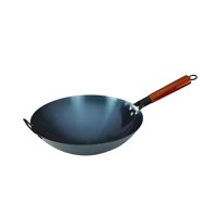 Magideal - Sartén Wok Sartén Salteado Sartenes Con Mango De Madera Cocina De Inducción Universal Ollas A Gas Cocina Hervida Sartén Antiadherente Sartén Salteada 38 Centímetros