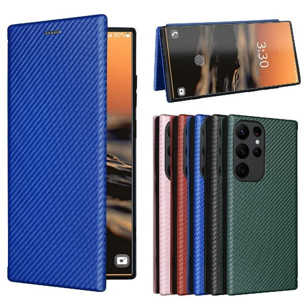 Funda Flip para FOXDOCK Samsung Galaxy S23 ultra - Funda magnética de negocios, funda protectora delgada