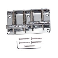 Magideal - Puente De Bajo, Puente Rígido Con Tornillos, Llave, Guitarra Eléctrica De Metal Profesional, Puente Fijo, Piezas De Repuesto, Accesorios