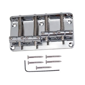 Magideal - Puente De Bajo, Puente Rígido Con Tornillos, Llave, Guitarra Eléctrica De Metal Profesional, Puente Fijo, Piezas De Repuesto, Accesorios