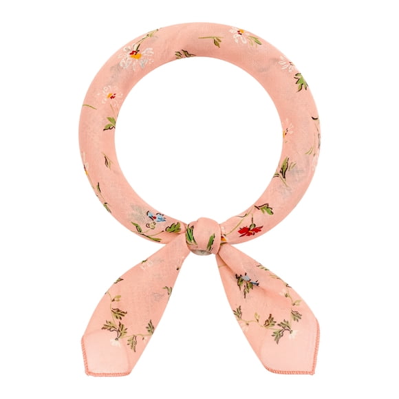 INSPIRE CHIC Bufanda de Flores para Mujer, Pañuelo Ligero Cuadrado Pastoral de 22.8" para Viajes y Vacaciones 22.8x22.8"(LxW) Floral-13