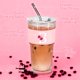 thumbnail image 3 of Vaso de vidrio AiHeart Inicial 590 ml Rosa con monograma, 3 of 7