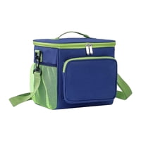 Magideal - La Bolsa De Asas Aislada Del Refrigerador Del Almuerzo Del Bolso Del Vajilla Del Bolso Más Fresco Para El Viaje Que Camina Azul