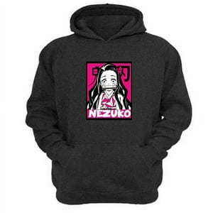 Genérico - Polerón Canguro Nezuko Gris Oscuro Talla S Unisex