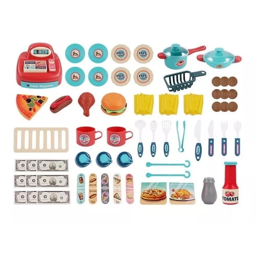 Set Carrito Comida Rapida Juguete Niños Cm Alto