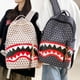 thumbnail image 5 of Mochila Escolar de Lona con Tiburón para Niños y Niñas, Mochila de Estudiante de Dibujos Animados para Libros y Laptop para Primaria, Secundaria, Preparatoria, Universidad y Senderismo, 5 of 5