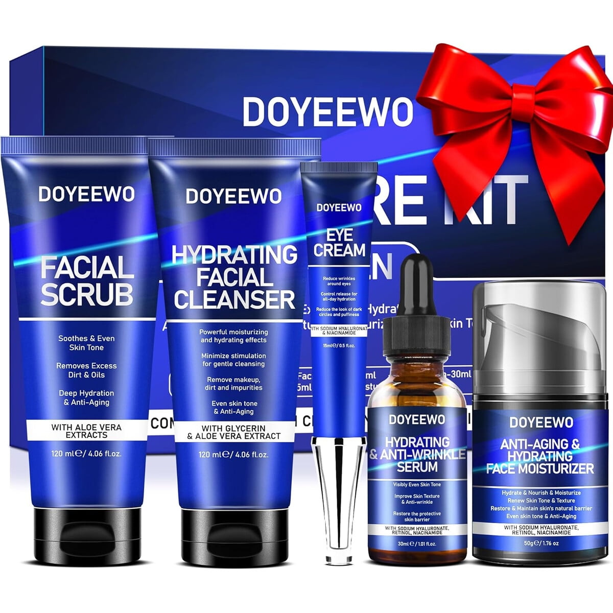 Set Cuidado Facial Hombre Doyeewo Hidratante Antiarrugas