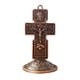 thumbnail image 1 of Crucifijo De Pie Con Adorno Vintage De Metal De Artesanía Base Para El Coche De Oficina En Casa, 1 of 5