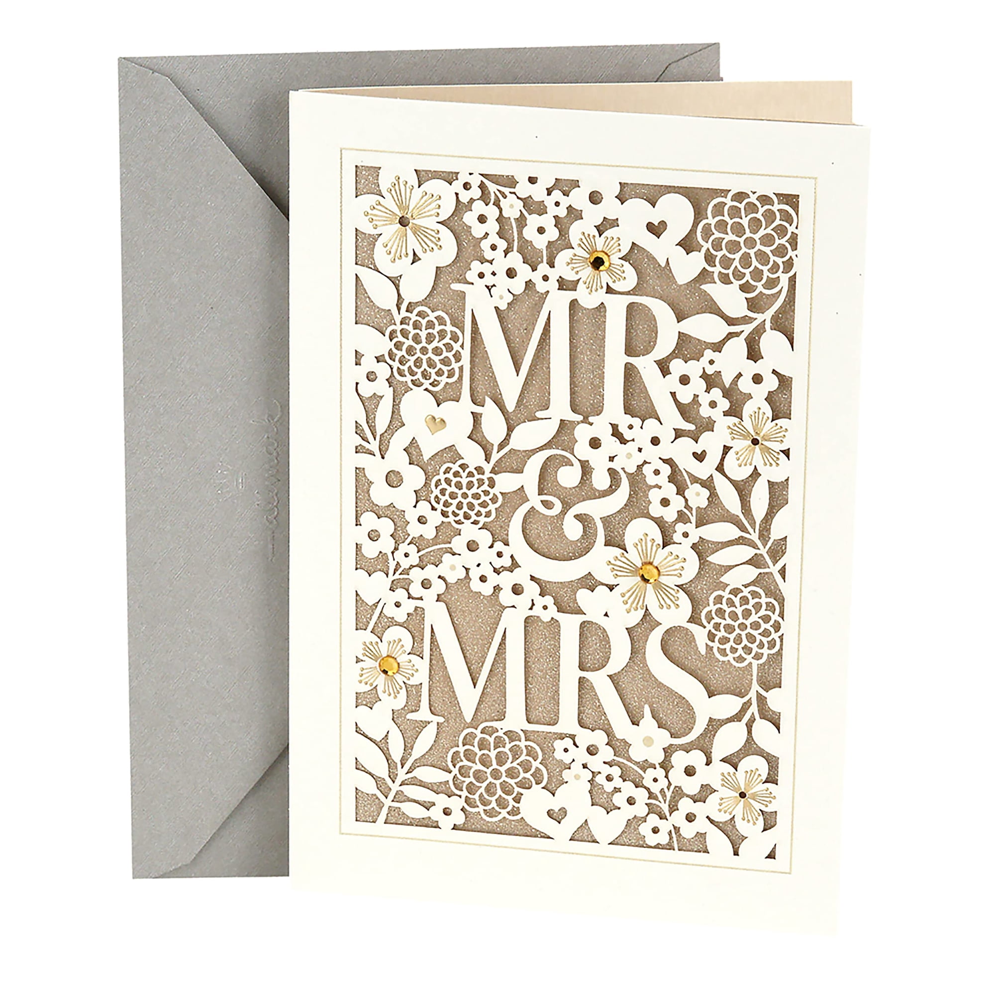 Tarjeta De Boda Hallmark Mr. & Mrs., Con Sobre, 5.8 X 8.3 Pulgadas
