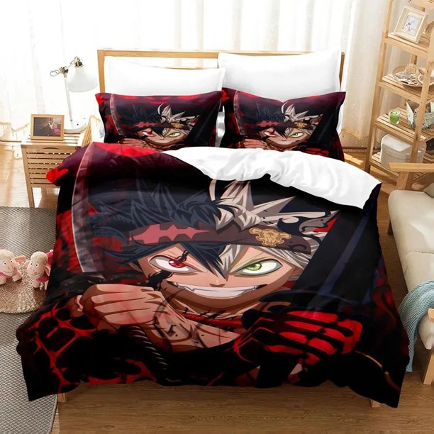 Anime Black Clover Bedding Set Duvet Cover Bed Set Quilt Cover Pillowcase Comforter Boys Adult Bedding Set