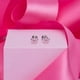 thumbnail image 4 of Aros de flor con esmalte rosado de 6 mm para niñas, 4 of 4