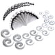 thumbnail image 1 of 54pcs Kit De Calibres Tapones Y Tapones En Espiral 14G-00G Kit De Estiramiento Transparente, 1 of 3