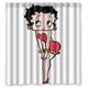 thumbnail image 1 of Cortina de ducha rosa Betty Boop, juego de cortinas de baño con ganchos, tamaño 66 x 72 pulgadas, 1 of 3