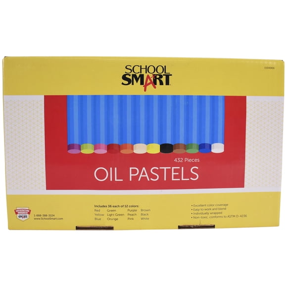 Oil Pastels School Smart Set de 432 unidades, no tóxico, varios colores