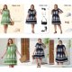 thumbnail image 4 of Agnes Orinda Vestidos Boho de Talla Grande para Mujer, Cuello Redondo Plisado, Manga Corta, Acampanado, Fluido, Verano, Casual, Midi, 3X Verde, 4 of 8