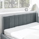 thumbnail image 3 of Full Size Upholstered Tufted Bed Frame, Sofa Bed Frame with Comfortable Backrest and Armrests, Full Size Bed for Bedroom, Living Room,Velvet-Gray(81''*60''*29.5''), 3 of 3