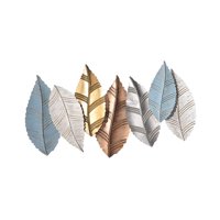 Mundo Online - Cuadro Decorativo Adorno Pared Metalico Hojas Mallorca