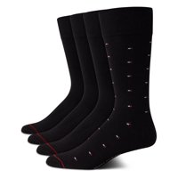 Calcetines Redondos Tommy Hilfiger, Cómodo Vestido Elástico Para Hombre, Paquete De 4