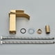 thumbnail image 5 of Grifo de baño moderno con diseño de cascada, grifo para lavabo dorado, diseño de cuerpo de metal duradero superior, agua caliente y fría ajustable, 5 of 5