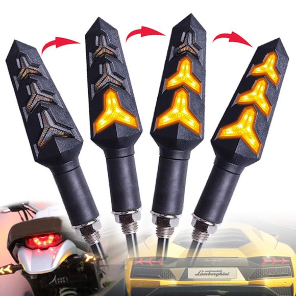 Intermitentes DOPHISALL AUTO Pack de 2 LED con Efecto Fluido 12V
