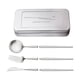 thumbnail image 2 of Juego De Utensilios De Viaje Desmontables, Utensilios Portátiles, 4 Uds., Para Picnic, Camping, Barbacoa, Cuchillo Plateado, 2 of 3