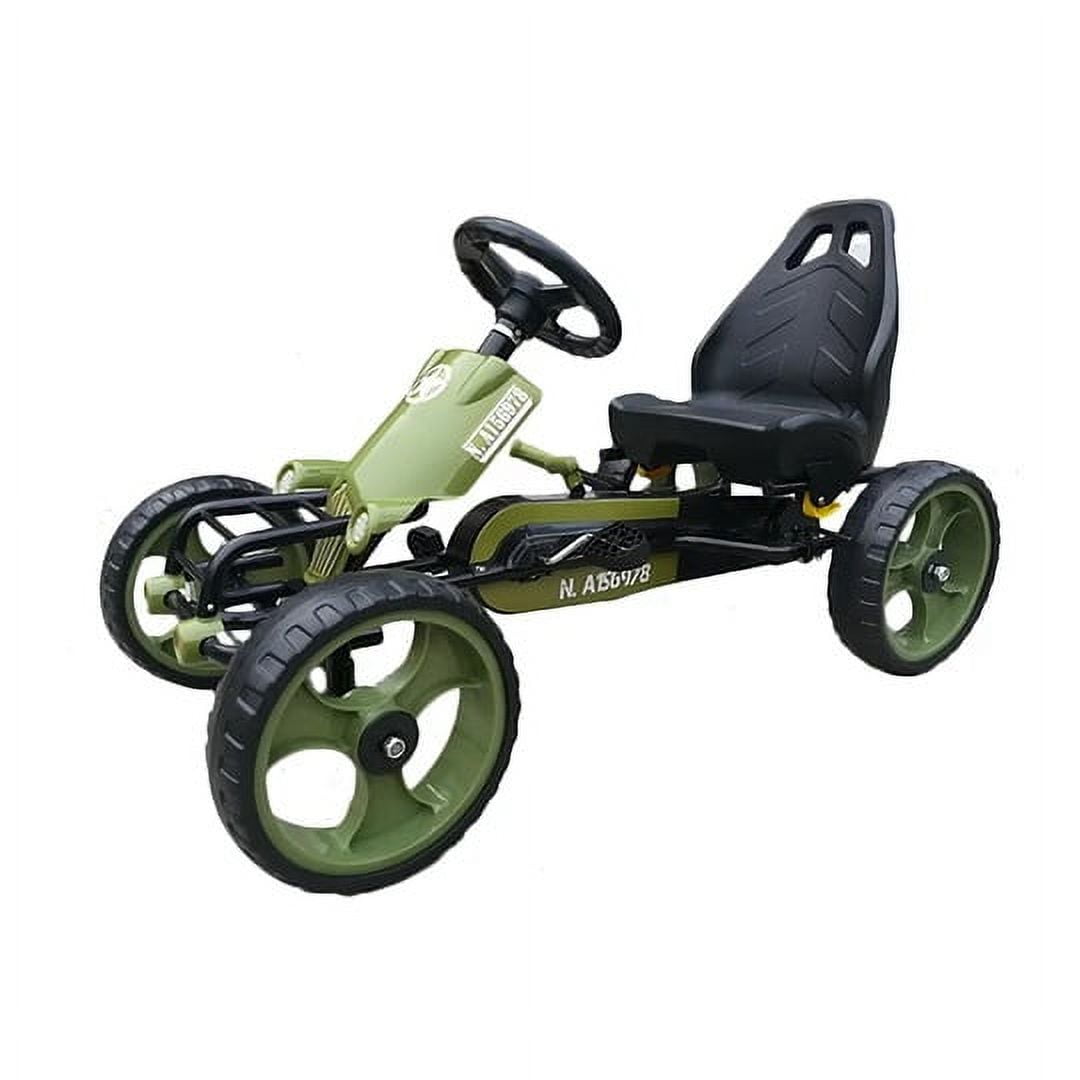 Go Kart Racing Army Green Kidscool