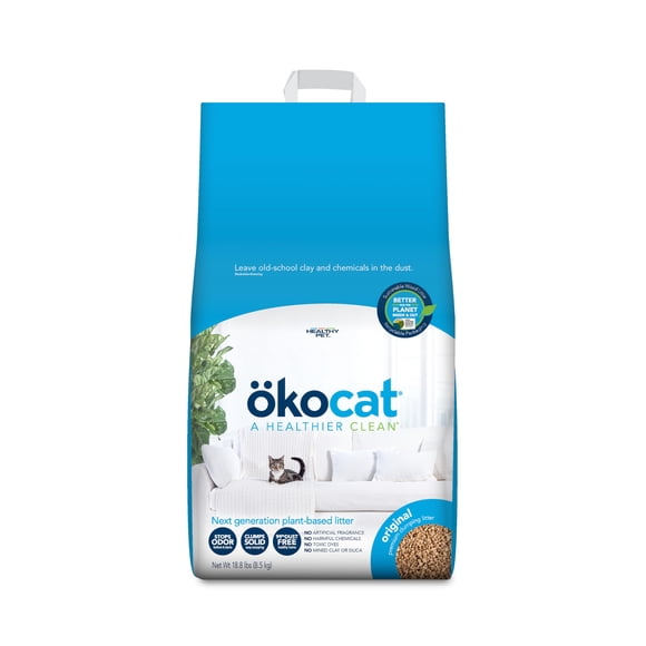 Arena para gatos ökocat Original Wood Clumping, 8,5 kg, sin perfume