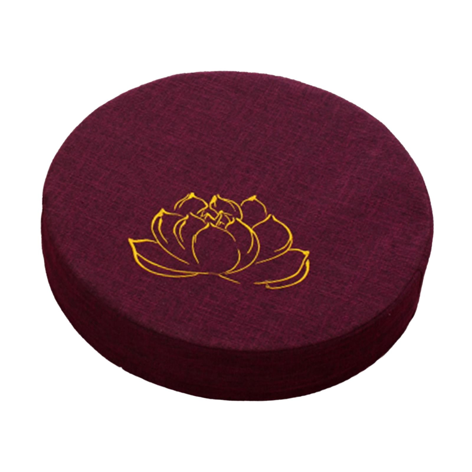 Magideal - Cojín De Meditación Redondo Con Cremallera Cojín De Asiento Cojín De Suelo Tradicional Lavable De 16 "de Diámetro Para Dormitorio Oración Interior , Violeta 10cm