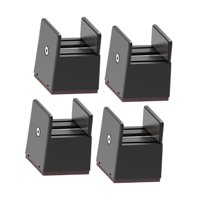 Bothyi - 4X Elevadores De Cama Que Absorben Los Golpes, Antideslizantes, Para Estantes, Escritorios, Mesas, Altura 50 Mm, Color Negro