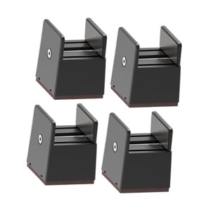 Bothyi - 4X Elevadores De Cama Que Absorben Los Golpes, Antideslizantes, Para Estantes, Escritorios, Mesas, Altura 50 Mm, Color Negro