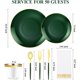 thumbnail image 2 of Set de Vajilla Bestluck 350 Piezas Verde con Borde Dorado, 2 of 3