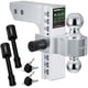 thumbnail image 1 of Trailer Hitch Rhino USA, receptor ajustable de 2 pulgadas, plateado, 1 of 8