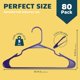 thumbnail image 2 of Perchas para ropa Lifemaster, resistentes, de plástico morado, 80 unidades, 2 of 9