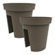 thumbnail image 1 of Set 2 Maceteros Colgante Para Balcon Terraza Jardin Plastico cafe, 1 of 9