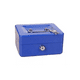 thumbnail image 1 of Caja fuerte metálica con llave para dinero 25x20 cm, azul, 1 of 3