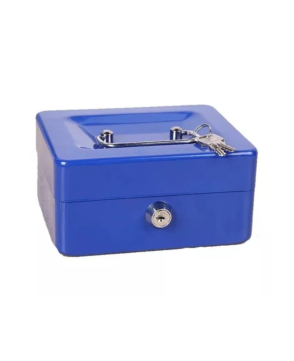 Genérico - Caja Fuerte Metálica Con Llave Para Dinero 25X20Cm Color ...