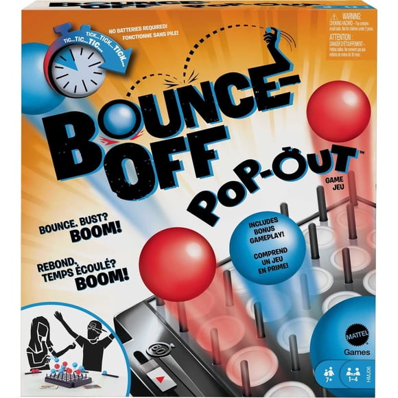 Juego de fiesta Mattel Games Bounce-Off Pop-Out para niños y adultos