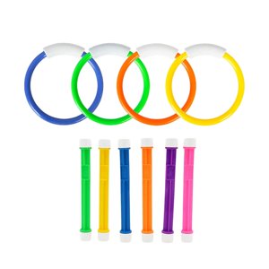 Magideal - 10 Uds. De Juguetes De Buceo, Juguetes Para Piscina, Juego De Plomo, Anillos Subacuáticos Coloridos, Juego De Anillos De Buceo Para Piscina, Ejercicio