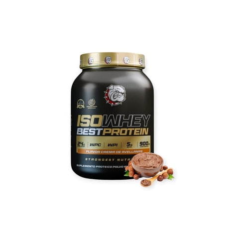 Strongest - Proteina Iso Whey Best Protein 900G Crema De Avellanas -